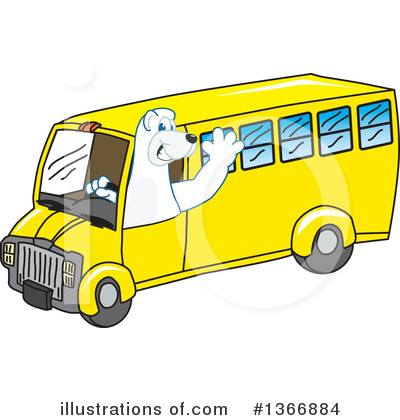 Royalty-Free (RF) Polar Bear School Mascot Clipart Illustration by Mascot Junction - Stock Sample #1366884