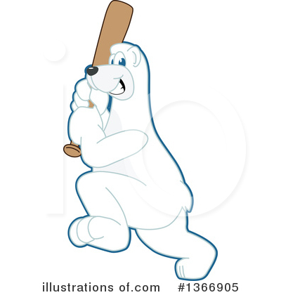 Polar Bear School Mascot Clipart #1366905 by Mascot Junction