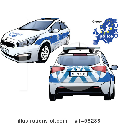 Royalty-Free (RF) Police Car Clipart Illustration by dero - Stock Sample #1458288