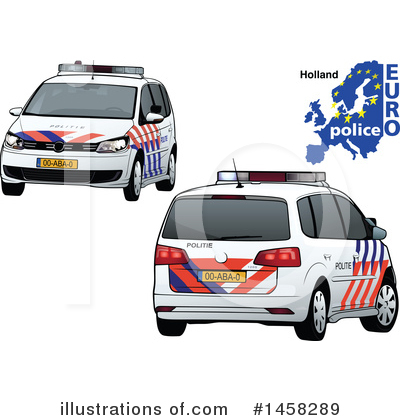 Royalty-Free (RF) Police Car Clipart Illustration by dero - Stock Sample #1458289