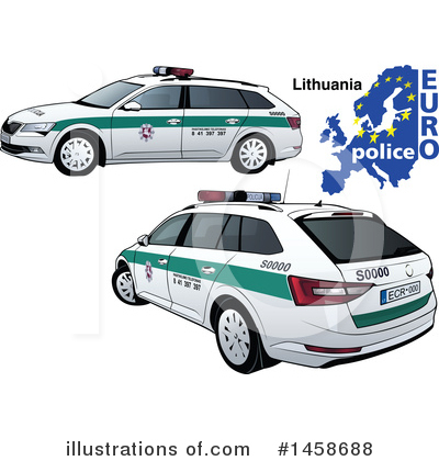 Police Car Clipart #1458688 by dero