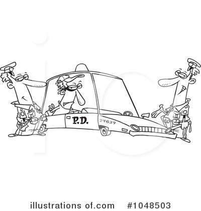Royalty-Free (RF) Police Clipart Illustration by toonaday - Stock Sample #1048503