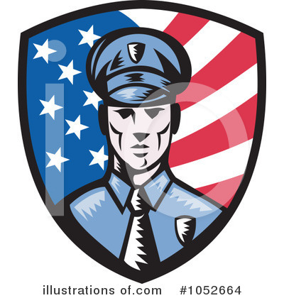 Royalty-Free (RF) Police Clipart Illustration by patrimonio - Stock Sample #1052664