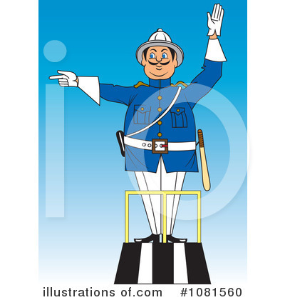 Royalty-Free (RF) Police Clipart Illustration by pauloribau - Stock Sample #1081560