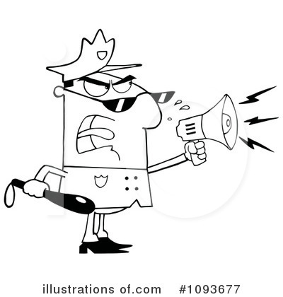 Police Man Clipart #1093677 by Hit Toon