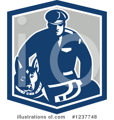 Royalty-Free (RF) Police Clipart Illustration by patrimonio - Stock Sample #1237748
