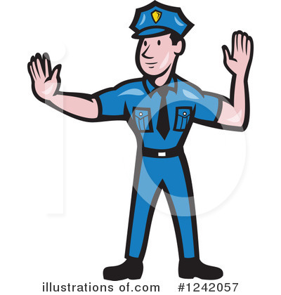 Royalty-Free (RF) Police Clipart Illustration by patrimonio - Stock Sample #1242057