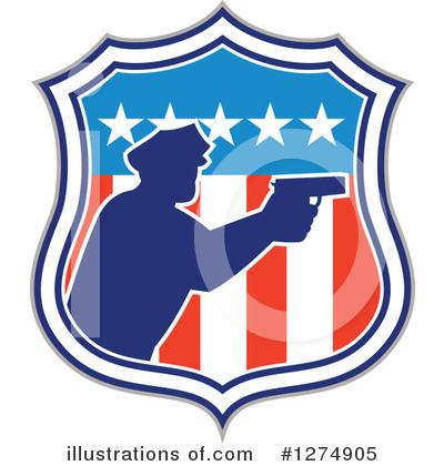 Royalty-Free (RF) Police Clipart Illustration by patrimonio - Stock Sample #1274905