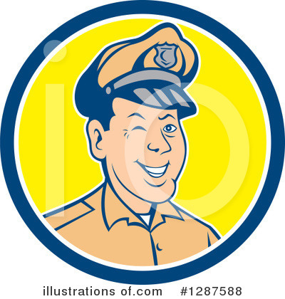 Royalty-Free (RF) Police Clipart Illustration by patrimonio - Stock Sample #1287588