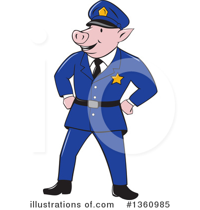 Royalty-Free (RF) Police Clipart Illustration by patrimonio - Stock Sample #1360985