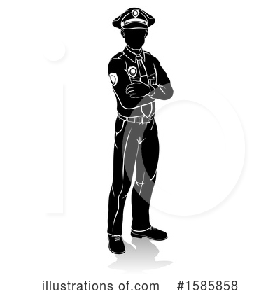 Royalty-Free (RF) Police Clipart Illustration by AtStockIllustration - Stock Sample #1585858