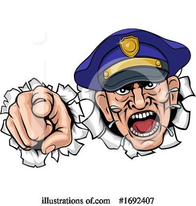 Royalty-Free (RF) Police Clipart Illustration by AtStockIllustration - Stock Sample #1692407