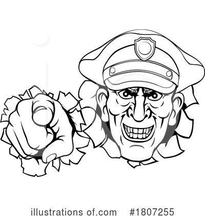Royalty-Free (RF) Police Clipart Illustration by AtStockIllustration - Stock Sample #1807255