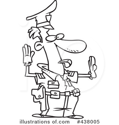 Royalty-Free (RF) Police Clipart Illustration by toonaday - Stock Sample #438005