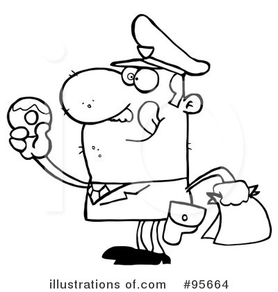 Royalty-Free (RF) Police Clipart Illustration by Hit Toon - Stock Sample #95664