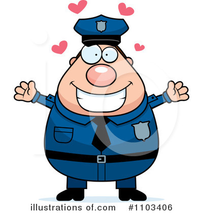 Royalty-Free (RF) Police Man Clipart Illustration by Cory Thoman - Stock Sample #1103406