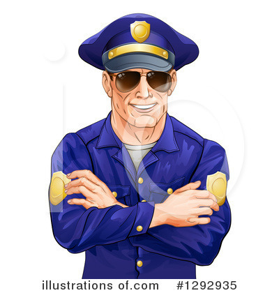 Royalty-Free (RF) Police Man Clipart Illustration by AtStockIllustration - Stock Sample #1292935