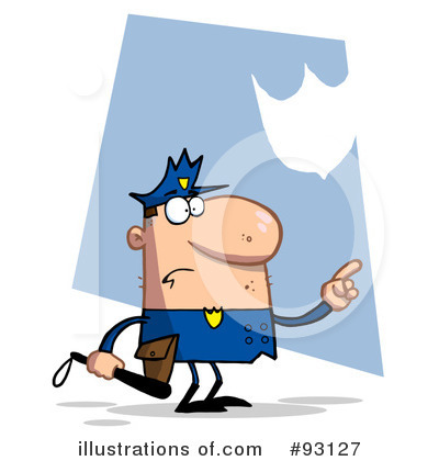 Royalty-Free (RF) Police Man Clipart Illustration by Hit Toon - Stock Sample #93127