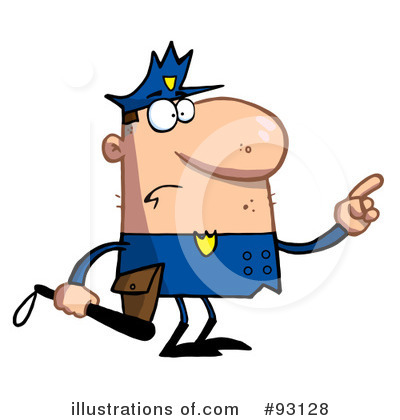 Royalty-Free (RF) Police Man Clipart Illustration by Hit Toon - Stock Sample #93128