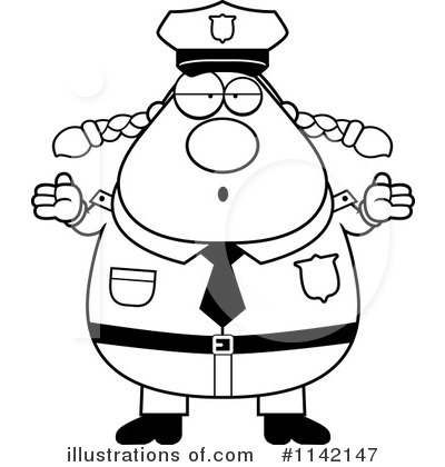 Royalty-Free (RF) Police Woman Clipart Illustration by Cory Thoman - Stock Sample #1142147