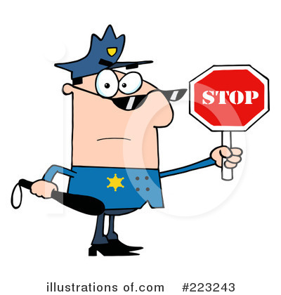 Royalty-Free (RF) Policeman Clipart Illustration by Hit Toon - Stock Sample #223243