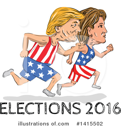 Hillary Clinton Clipart #1415502 by patrimonio