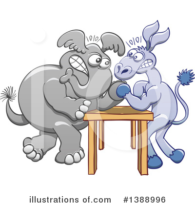Arm Wrestling Clipart #1388996 by Zooco