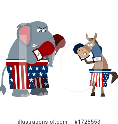 Republican Elephant Clipart #1728553 by Hit Toon