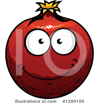 Royalty-Free (RF) Pomegranate Clipart Illustration by Vector Tradition SM - Stock Sample #1280100
