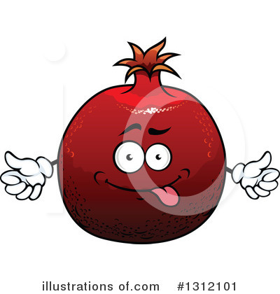 Royalty-Free (RF) Pomegranate Clipart Illustration by Vector Tradition SM - Stock Sample #1312101
