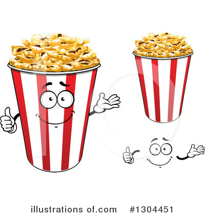 Royalty-Free (RF) Popcorn Clipart Illustration by Vector Tradition SM - Stock Sample #1304451