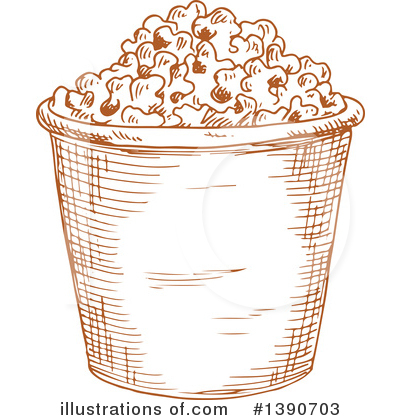 Royalty-Free (RF) Popcorn Clipart Illustration by Vector Tradition SM - Stock Sample #1390703