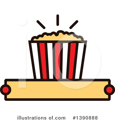 Royalty-Free (RF) Popcorn Clipart Illustration by Vector Tradition SM - Stock Sample #1390888