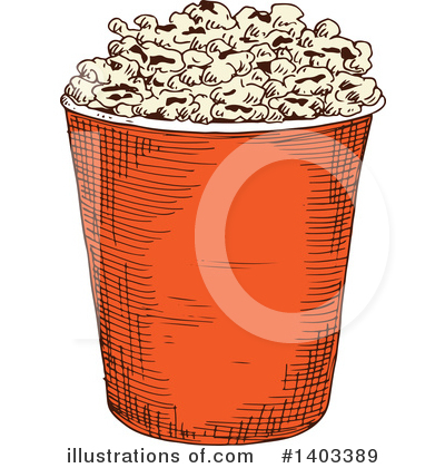 Royalty-Free (RF) Popcorn Clipart Illustration by Vector Tradition SM - Stock Sample #1403389