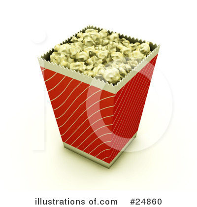 Royalty-Free (RF) Popcorn Clipart Illustration by KJ Pargeter - Stock Sample #24860