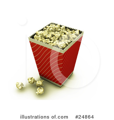 Royalty-Free (RF) Popcorn Clipart Illustration by KJ Pargeter - Stock Sample #24864