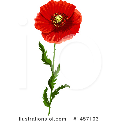 Royalty-Free (RF) Poppy Clipart Illustration by Vector Tradition SM - Stock Sample #1457103