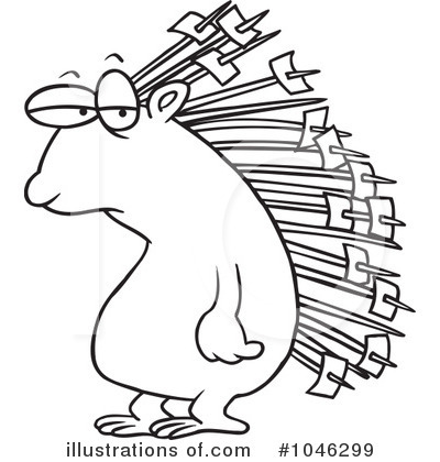Royalty-Free (RF) Porcupine Clipart Illustration by toonaday - Stock Sample #1046299