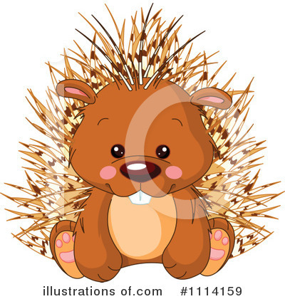 Royalty-Free (RF) Porcupine Clipart Illustration by Pushkin - Stock Sample #1114159