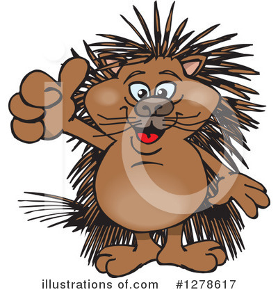 Royalty-Free (RF) Porcupine Clipart Illustration by Dennis Holmes Designs - Stock Sample #1278617