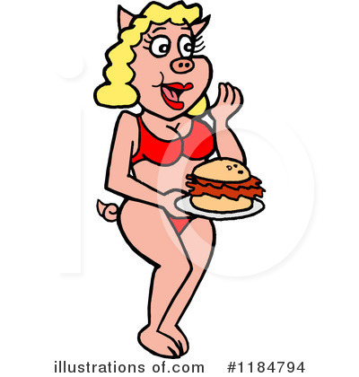 Royalty-Free (RF) Pork Clipart Illustration by LaffToon - Stock Sample #1184794