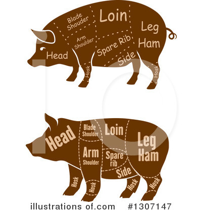 Royalty-Free (RF) Pork Clipart Illustration by Vector Tradition SM - Stock Sample #1307147