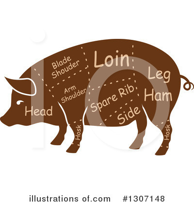 Royalty-Free (RF) Pork Clipart Illustration by Vector Tradition SM - Stock Sample #1307148