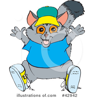 Possum Clipart #42942 by Dennis Holmes Designs