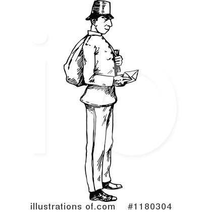 Postman Clipart #1180304 by Prawny Vintage