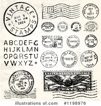 Royalty-Free (RF) Postmark Clipart Illustration by BestVector - Stock Sample #1198976