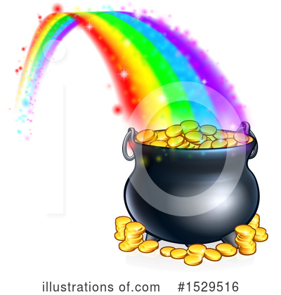 Pot Of Gold Clipart #1529516 by AtStockIllustration