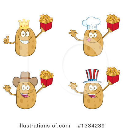 Royalty-Free (RF) Potato Character Clipart Illustration by Hit Toon - Stock Sample #1334239