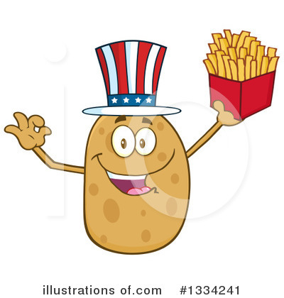Royalty-Free (RF) Potato Character Clipart Illustration by Hit Toon - Stock Sample #1334241