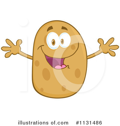 Royalty-Free (RF) Potato Clipart Illustration by Hit Toon - Stock Sample #1131486